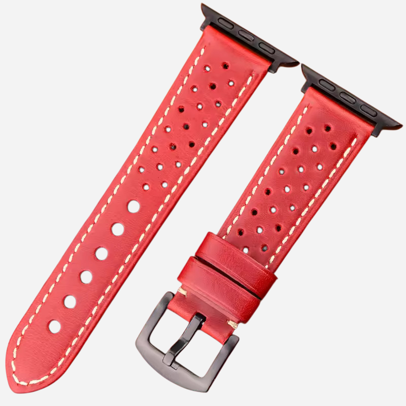 Bandkult Blaze – Rotes Lederarmband für Apple Watch (38–45 mm)
