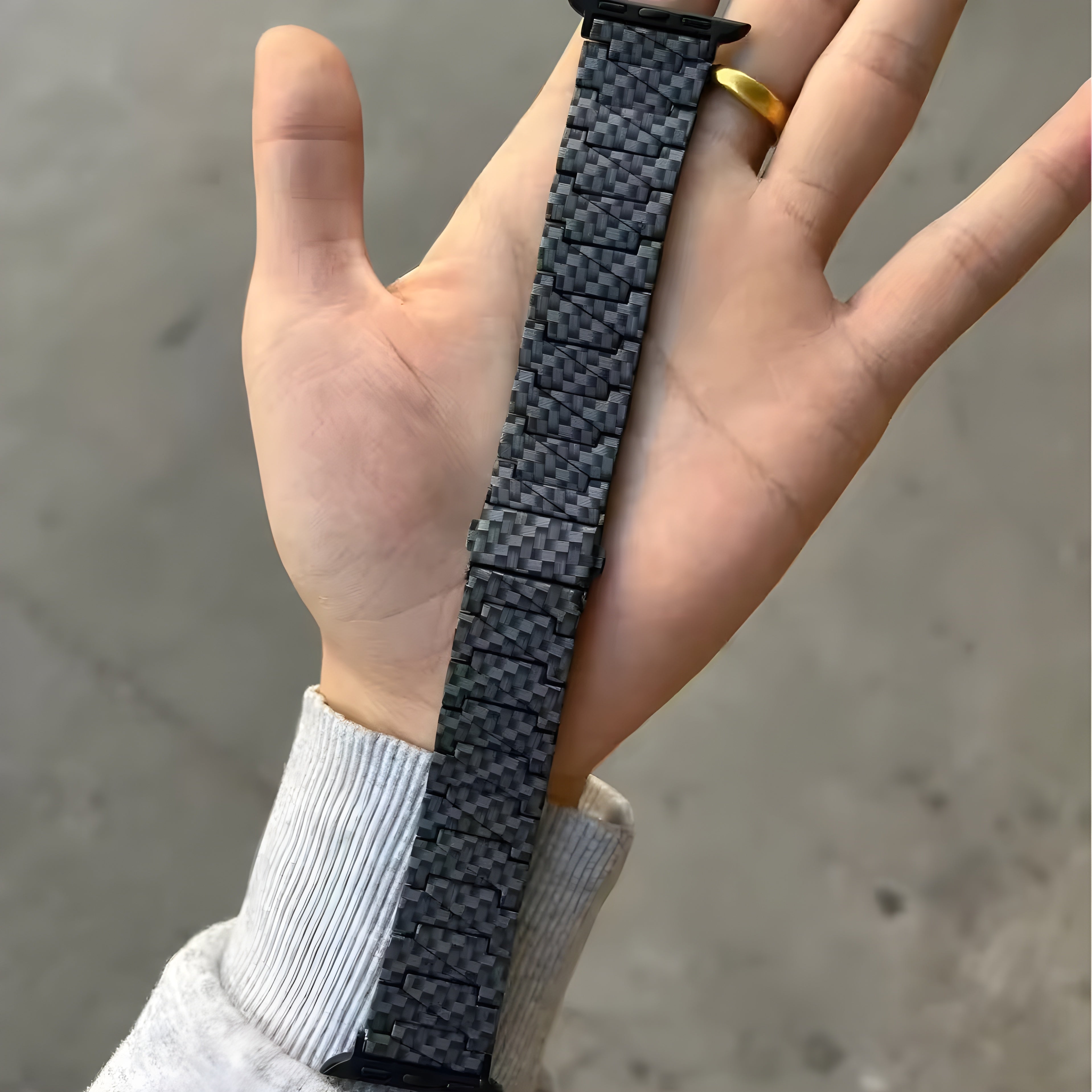 CarbonEdge™ – Premium Kohlefaser-Muster Armband für Apple Watch (Ultra, Series 3–9, SE)