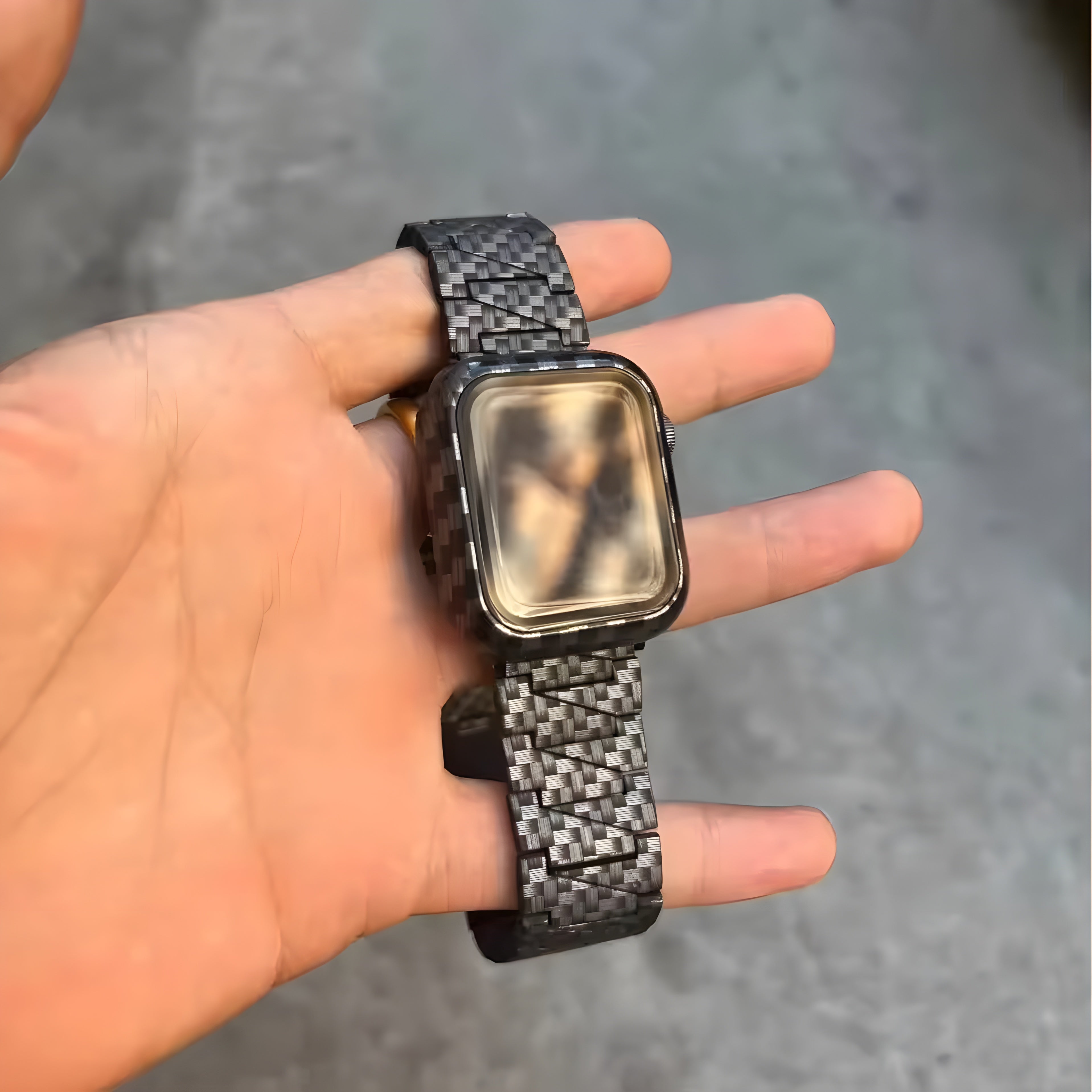 CarbonEdge™ – Premium Kohlefaser-Muster Armband für Apple Watch (Ultra, Series 3–9, SE)