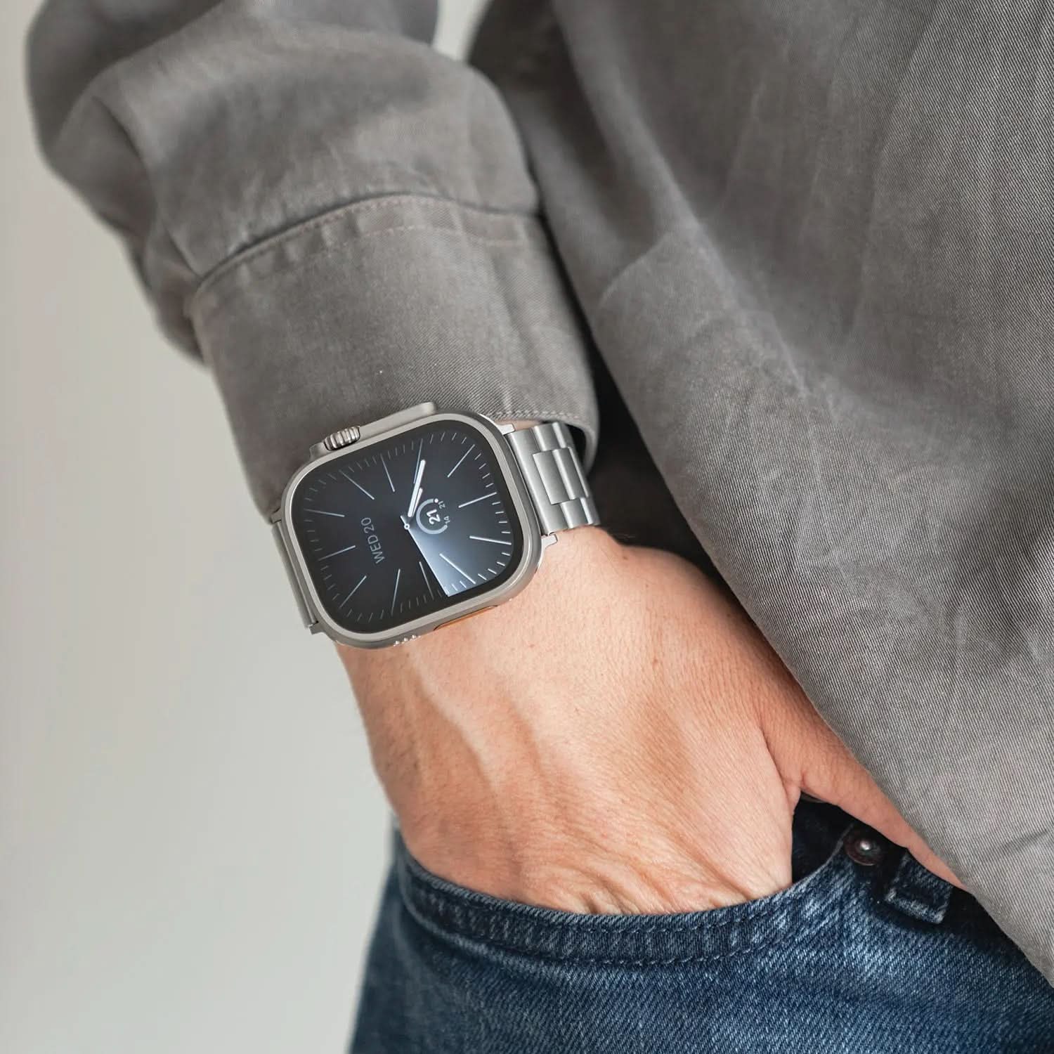 MillesTECband Apple Watch Gliederarmband "Arctica" MillesTEC
