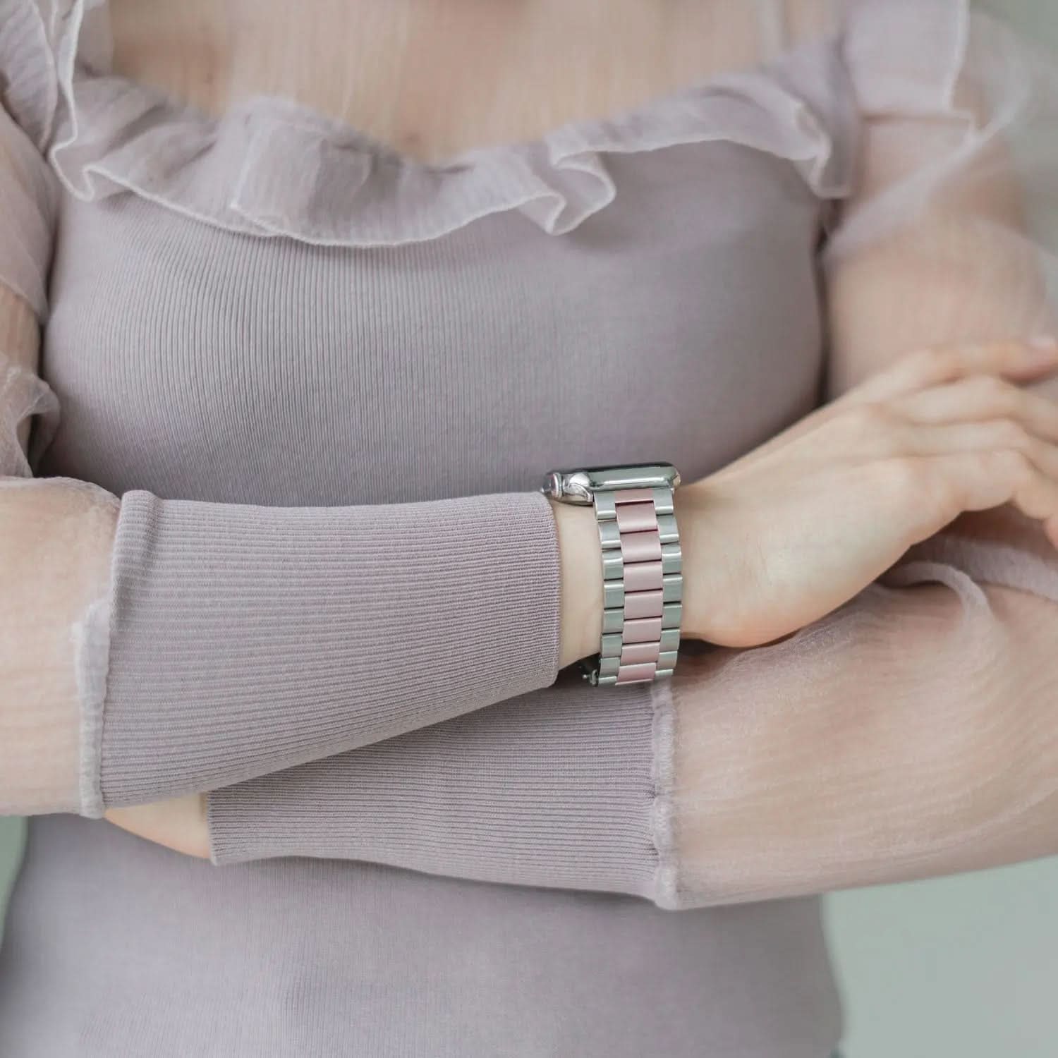 MillesTECband Apple Watch Gliederarmband "Arctica" MillesTEC