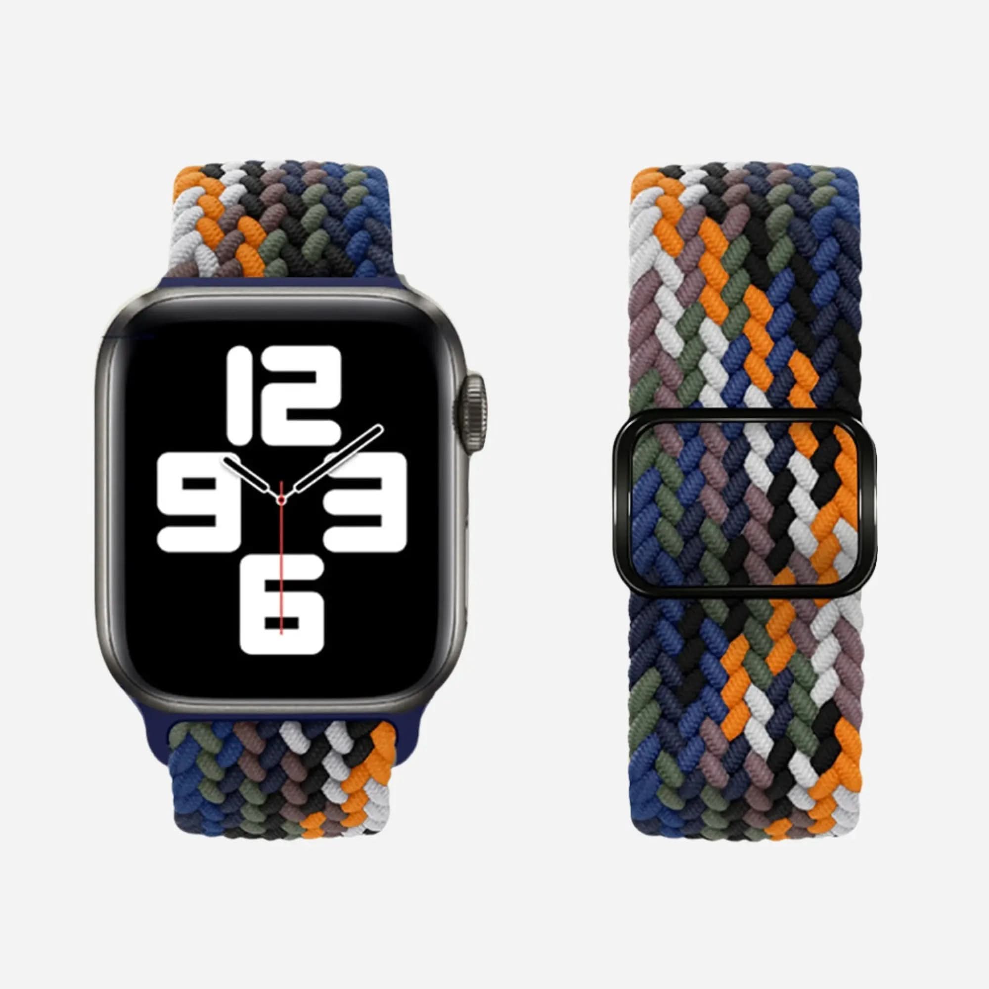 MillesTECband Apple Watch geflochtenes Flex Loop Multicolor Armband - MillesTEC