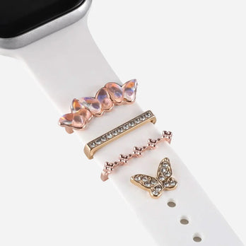 bandkult Apple Watch Charms "Diamond Butterfly" - Roségold