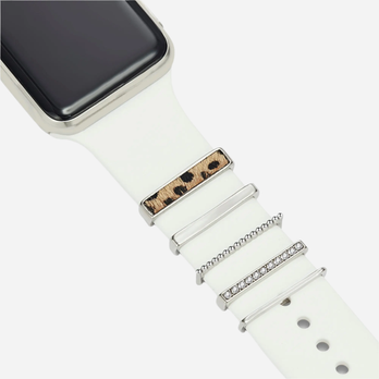 bandkult Apple Watch Charms "Leopard Style" - Silber