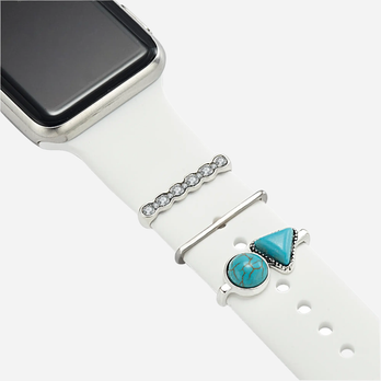 bandkult Apple Watch Charms "Opal" - Silber