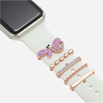 bandkult Apple Watch Charms "Violett Butterfly" - Gold