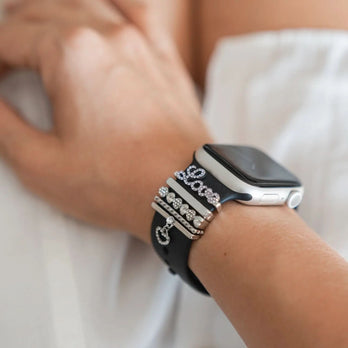 bandkult Apple Watch Charms "Violett Love" - Silber – zweite Ansicht