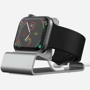 bandkult Apple Watch Ladestation aus Aluminium - Silber