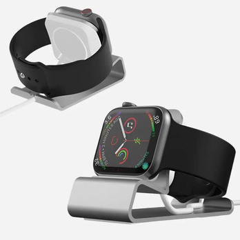 bandkult Apple Watch Ladestation aus Aluminium - Silber – zweite Ansicht
