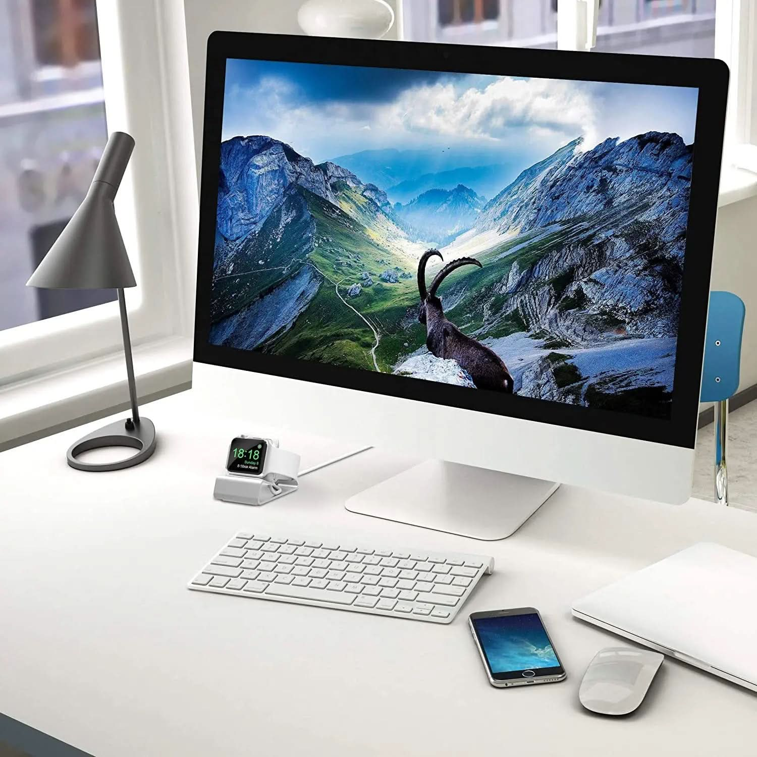 MillesTECband Apple Watch Ladestation aus Aluminium - Silber - MillesTEC