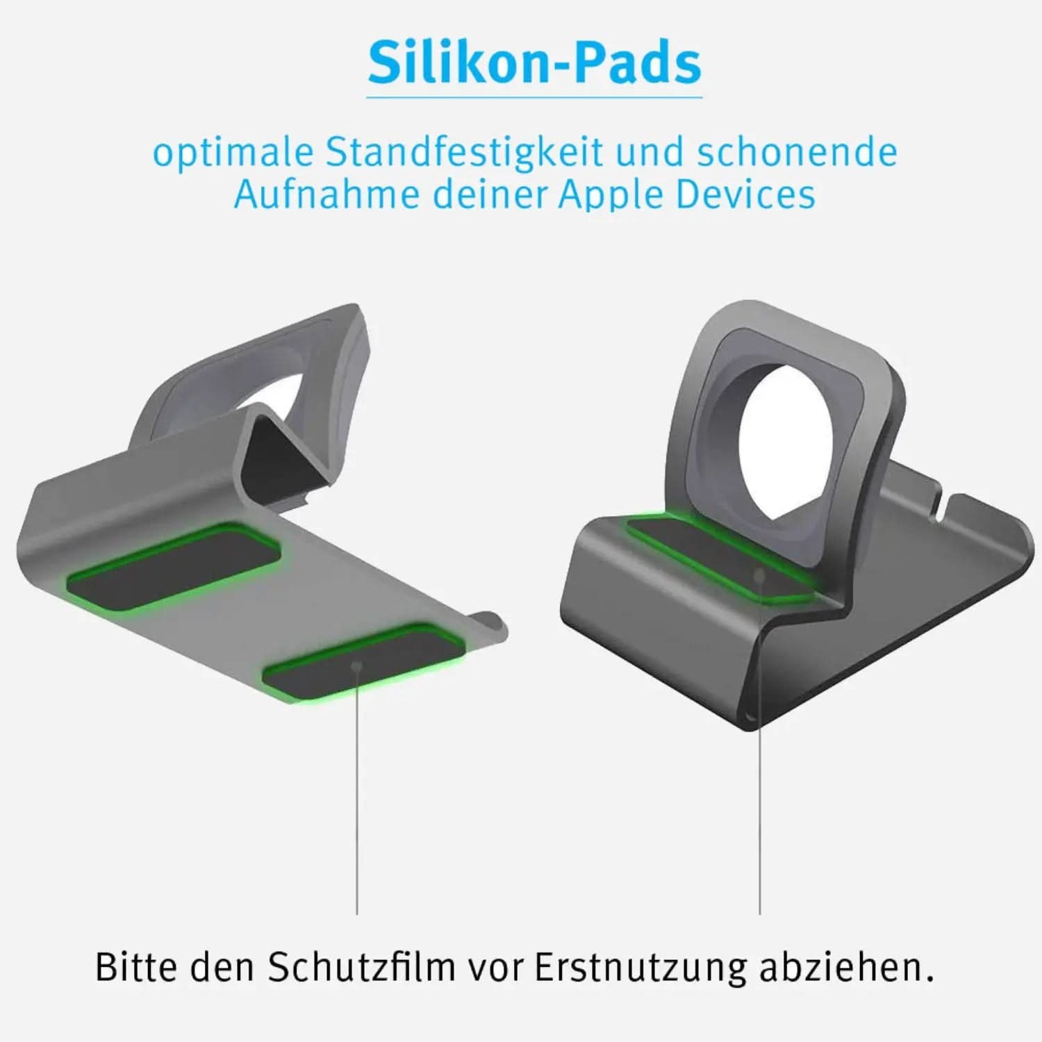 MillesTECband Apple Watch Ladestation aus Aluminium - Space Grau - MillesTEC