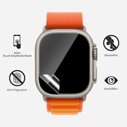 MilesTEC Apple Watch Ultra 49 mm Full Protection Schutzfolie - 2er Set - MillesTEC