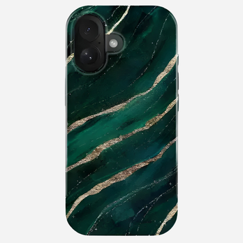 bandkult iPhone 16 Plus Fashion Case - Green Marble