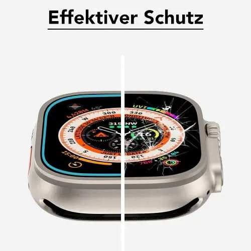 CRYSTAL CLEAR Displayschutz GLAS für Apple Watch Ultra 49 mm - 2er Set - MillesTEC