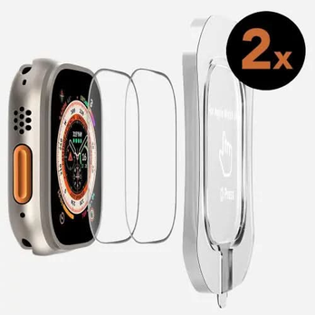CRYSTAL CLEAR Displayschutz Apple Watch Ultra Schutzfolie GLAS für Apple Watch Ultra 49 mm - 2er Set – zweite Ansicht