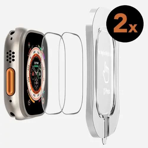 CRYSTAL CLEAR Displayschutz GLAS für Apple Watch Ultra 49 mm - 2er Set - MillesTEC