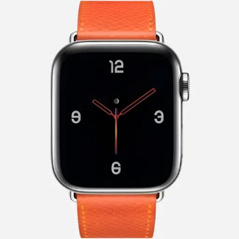 Apple Watch Lederarmband 44–49 mm – Torino Echtleder Orange | bandkult® – zweite Ansicht