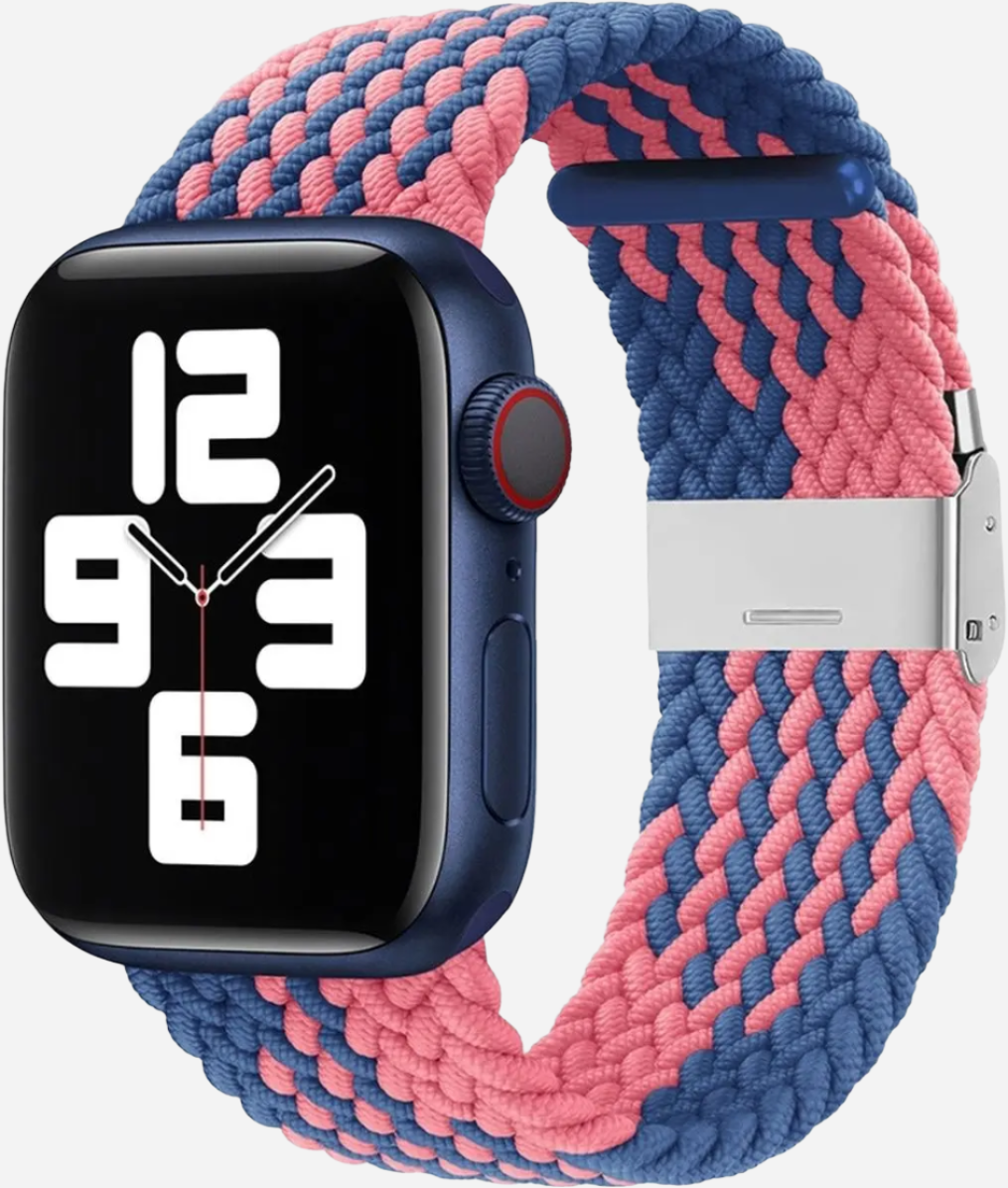 MillesTECband Braided Nylon Apple Watch Armband Klappschließe - 49/46/45/44 mm - Rainbow MillesTEC