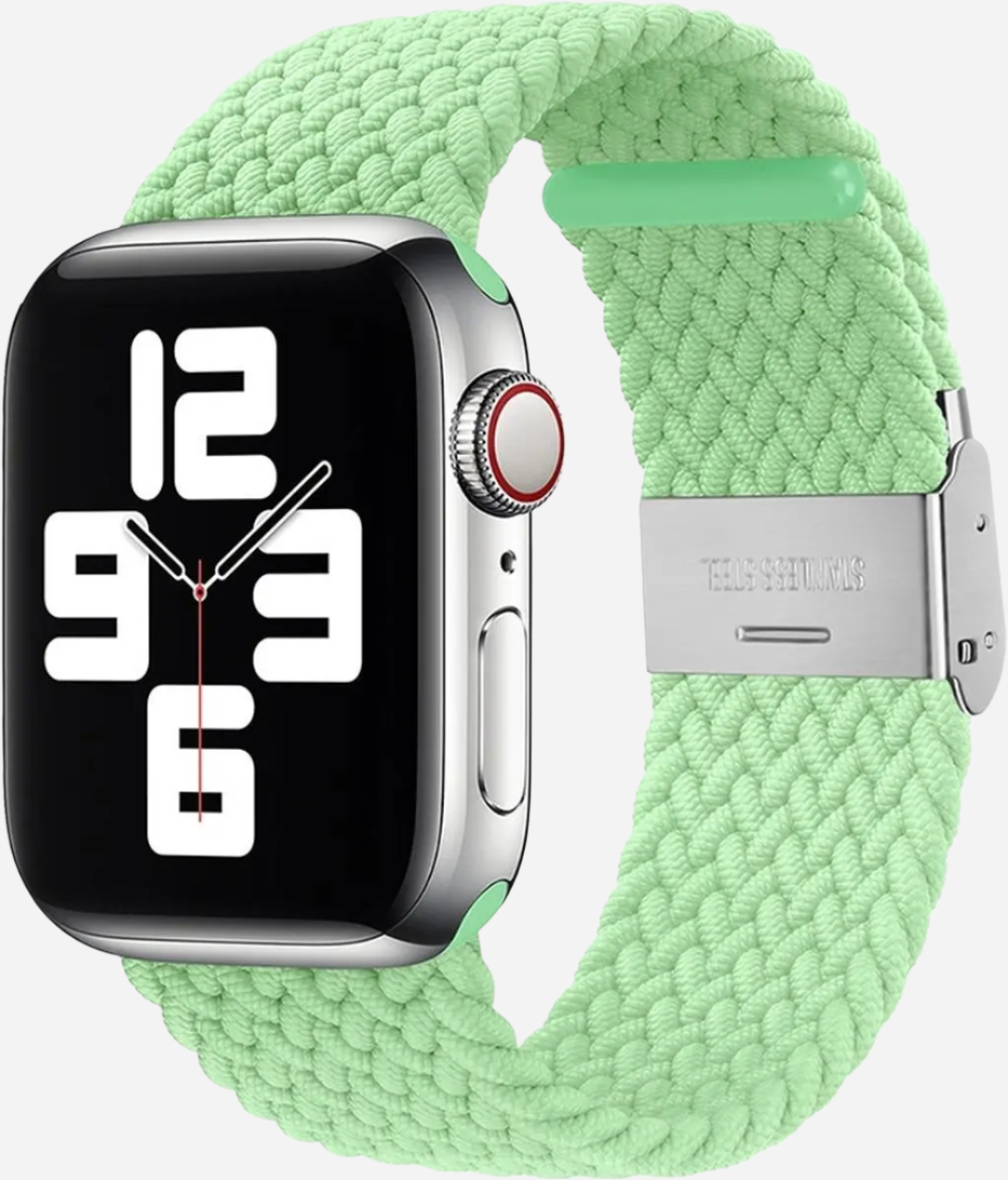 MillesTECband Braided Nylon Apple Watch Armband Klappschließe - 49/46/45/44 mm - Rainbow MillesTEC