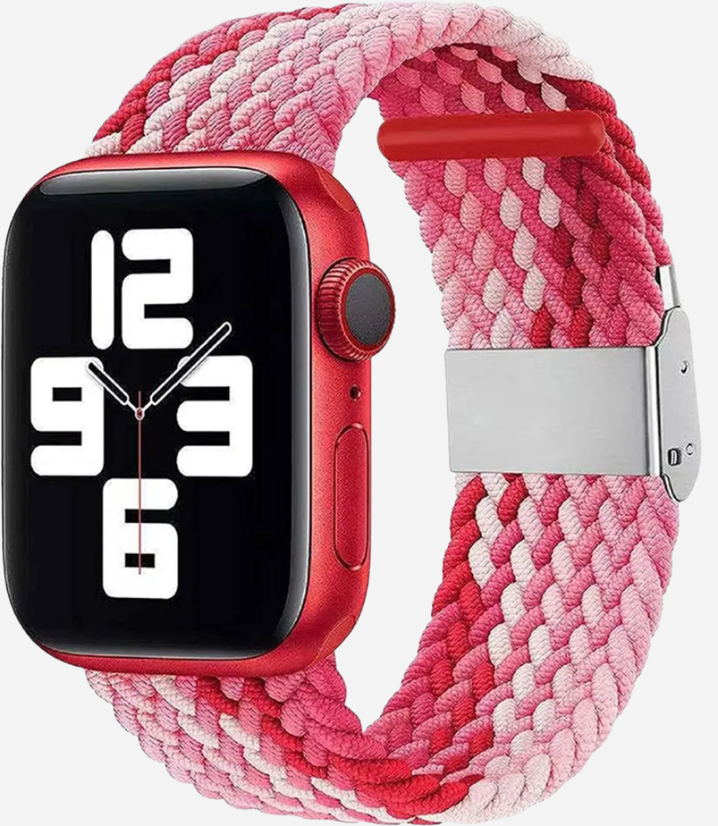 MillesTECband Braided Nylon Apple Watch Armband Klappschließe - 49/46/45/44 mm - Rainbow MillesTEC