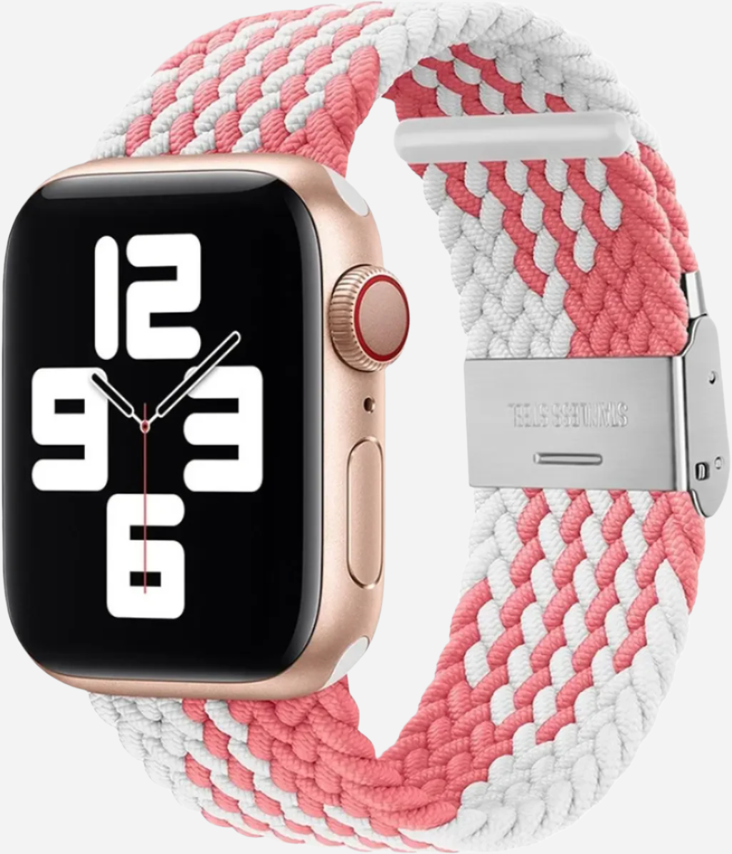 MillesTECband Braided Nylon Apple Watch Armband Klappschließe - 49/46/45/44 mm - Rainbow MillesTEC