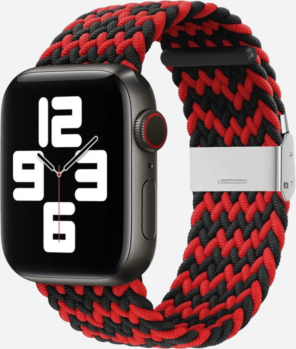 MillesTECband Braided Nylon Apple Watch Armband Klappschließe - 49/46/45/44 mm - Rainbow MillesTEC