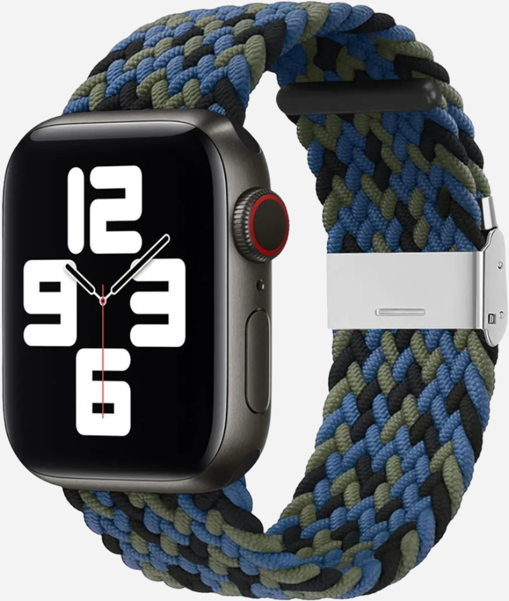 MillesTECband Braided Nylon Apple Watch Armband Klappschließe - 49/46/45/44 mm - Rainbow MillesTEC