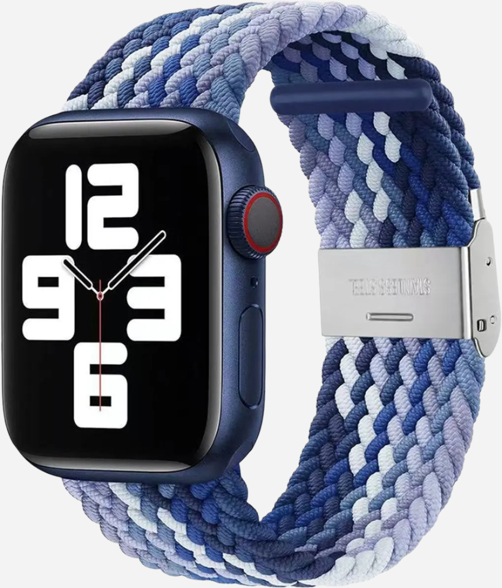 MillesTECband Braided Nylon Apple Watch Armband Klappschließe - 49/46/45/44 mm - Rainbow MillesTEC