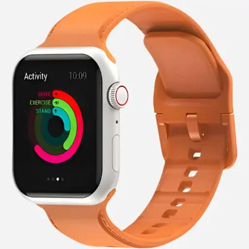 bandkult Dashed Silikon Apple Watch Armband Dornschließe bandkult