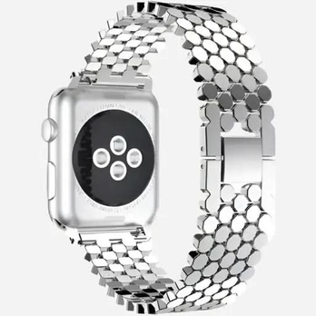 Apple Watch Edelstahlarmband – Honeycomb mit Dornschließe – 38–49 mm | bandkult® – Für Series 1–11, SE (1.–3. Gen.), Ultra, Ultra 2 & Ultra 3