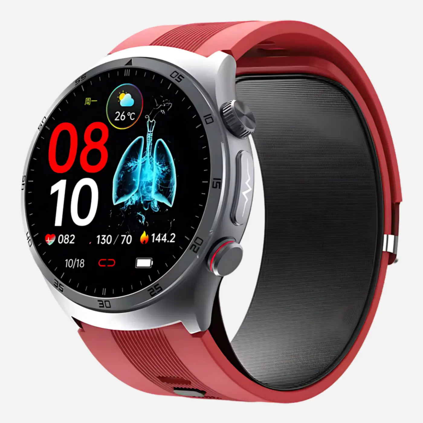 VITAL Air 3 (Rund) – 2025 Blutdruckuhr mit deutscher Sensorik & Mikroairbag MillesTEC