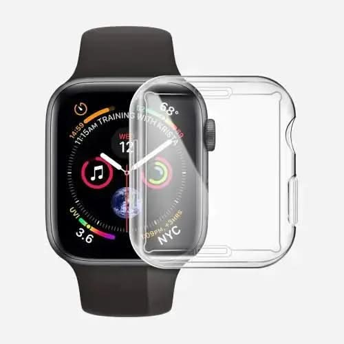 MillesTECbandPRO 360 FULLBODY Case für Apple Watch Series 9, 8 und 7 - 41 mm - Transparent - MillesTEC