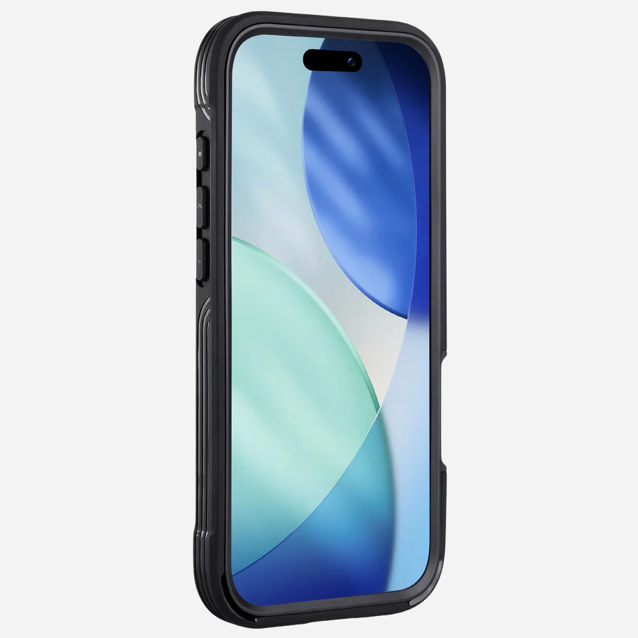 Frontansicht Defender Case für iPhone 17 Air – Displaymembran, erhöhte Displaykante, stoßdämpfender TPU-Bumper