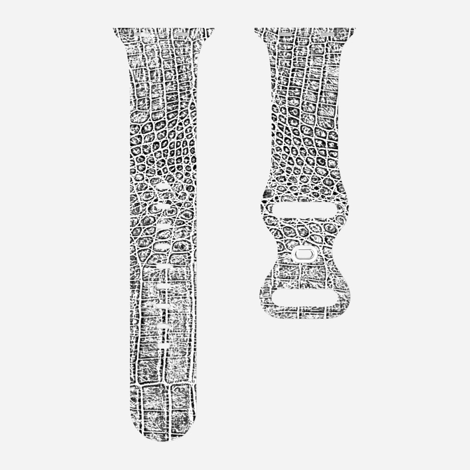 Apple Watch Armband Krokodil Style-Design – Silikon Ersatzband 49–41 mm