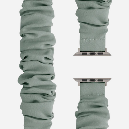 Apple Watch Scrunchie Armband „Velora“ in grün