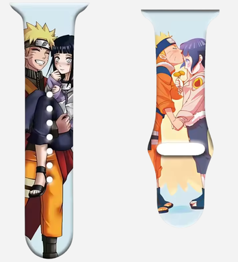 Naruto & Sasuke Apple Watch Armband – Anime Silikonband 38–49 mm – Für Series 1–10, SE, Ultra, Ultra 2 – Geschenk für Fans