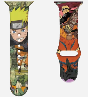 Naruto & Sasuke Apple Watch Armband – Anime Silikonband 38–49 mm – Für Series 1–10, SE, Ultra, Ultra 2 – Geschenk für Fans – zweite Ansicht