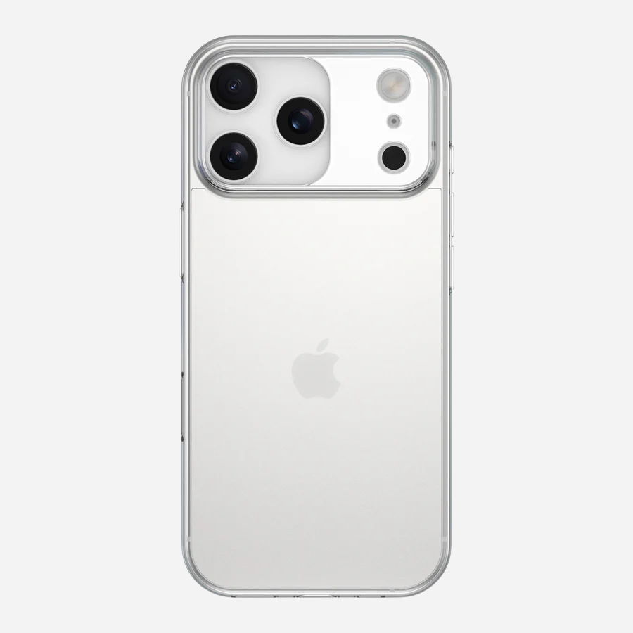 Rückansicht iPhone 17 Pro Air Case – klares TPU, schlank, präziser Kameraausschnitt
