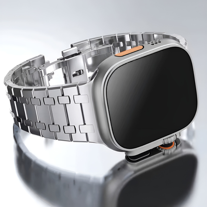 TitanLink™ – Klassisches Edelstahl-Armband für Apple Watch (Ultra, Series 3–9, SE)