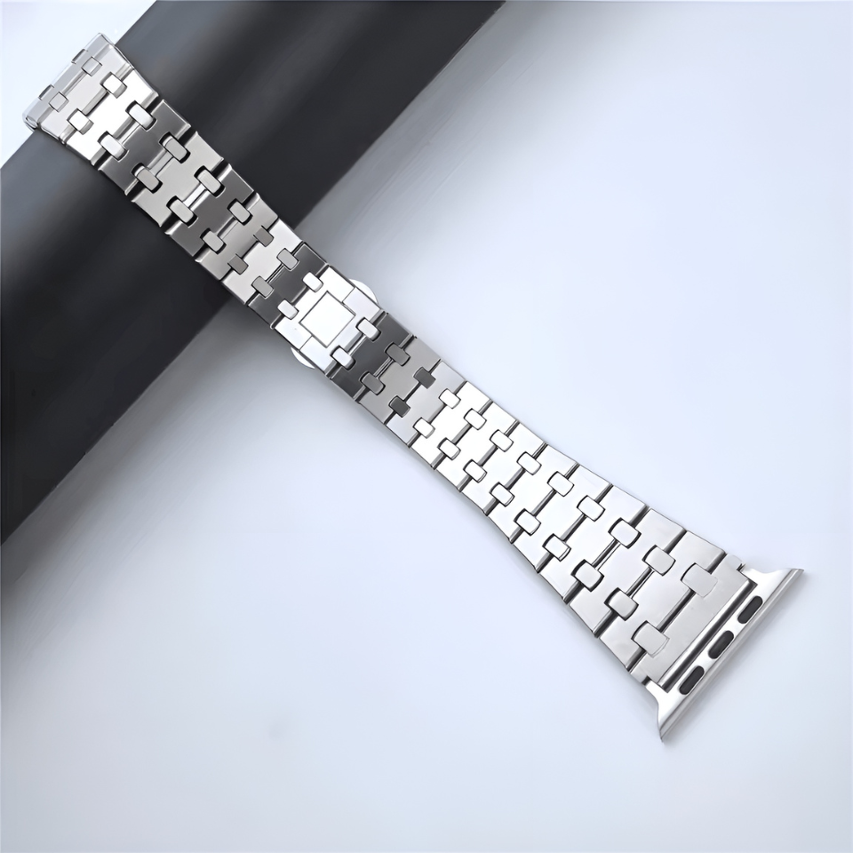 TitanLink™ – Klassisches Edelstahl-Armband für Apple Watch (Ultra, Series 3–9, SE)