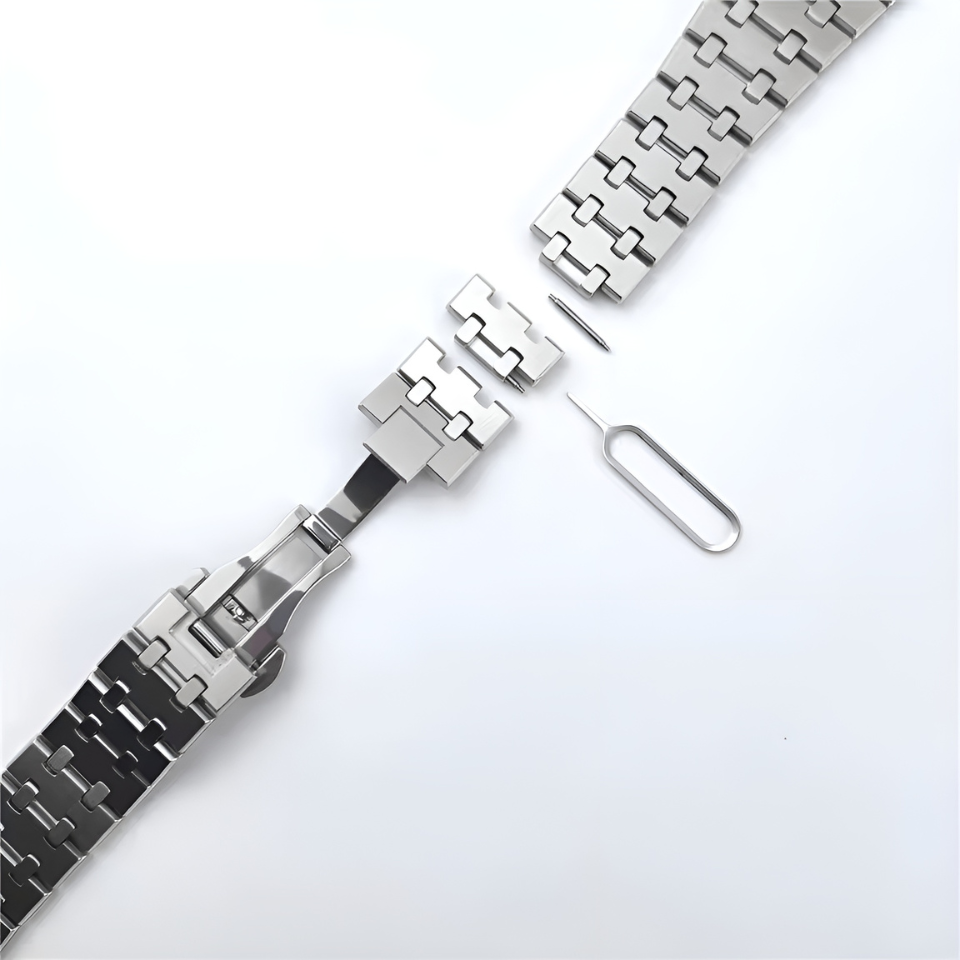 TitanLink™ – Klassisches Edelstahl-Armband für Apple Watch (Ultra, Series 3–9, SE)