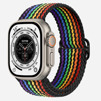 bandkult Apple Watch geflochtenes Flex Loop Pride Armband