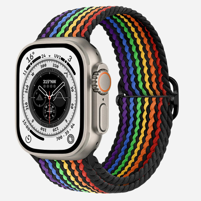 bandkult Apple Watch geflochtenes Flex Loop Pride Armband