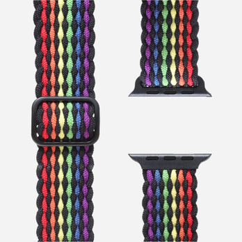 bandkult Apple Watch geflochtenes Flex Loop Pride Armband – zweite Ansicht
