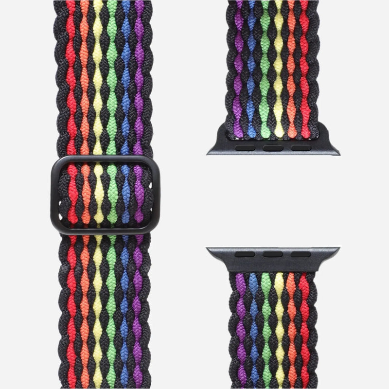 bandkult Apple Watch geflochtenes Flex Loop Pride Armband – zweite Ansicht
