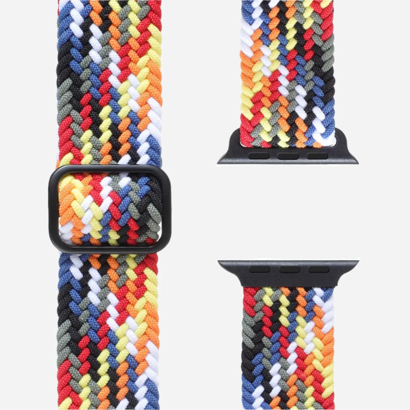 bandkult Apple Watch geflochtenes Flex Loop Multicolor Armband – zweite Ansicht