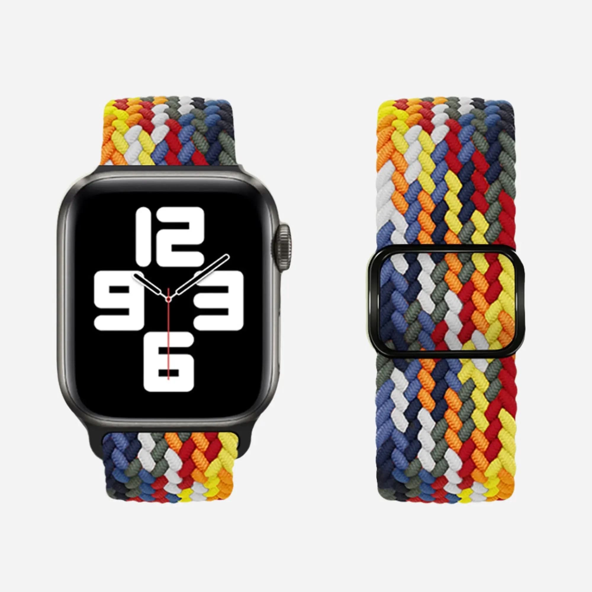 MillesTECband Apple Watch geflochtenes Flex Loop Multicolor Armband - MillesTEC