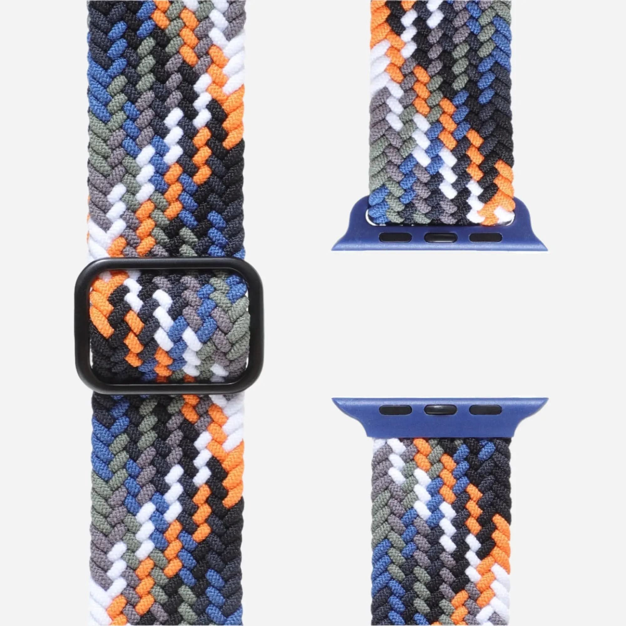 MillesTECband Apple Watch geflochtenes Flex Loop Multicolor Armband - MillesTEC