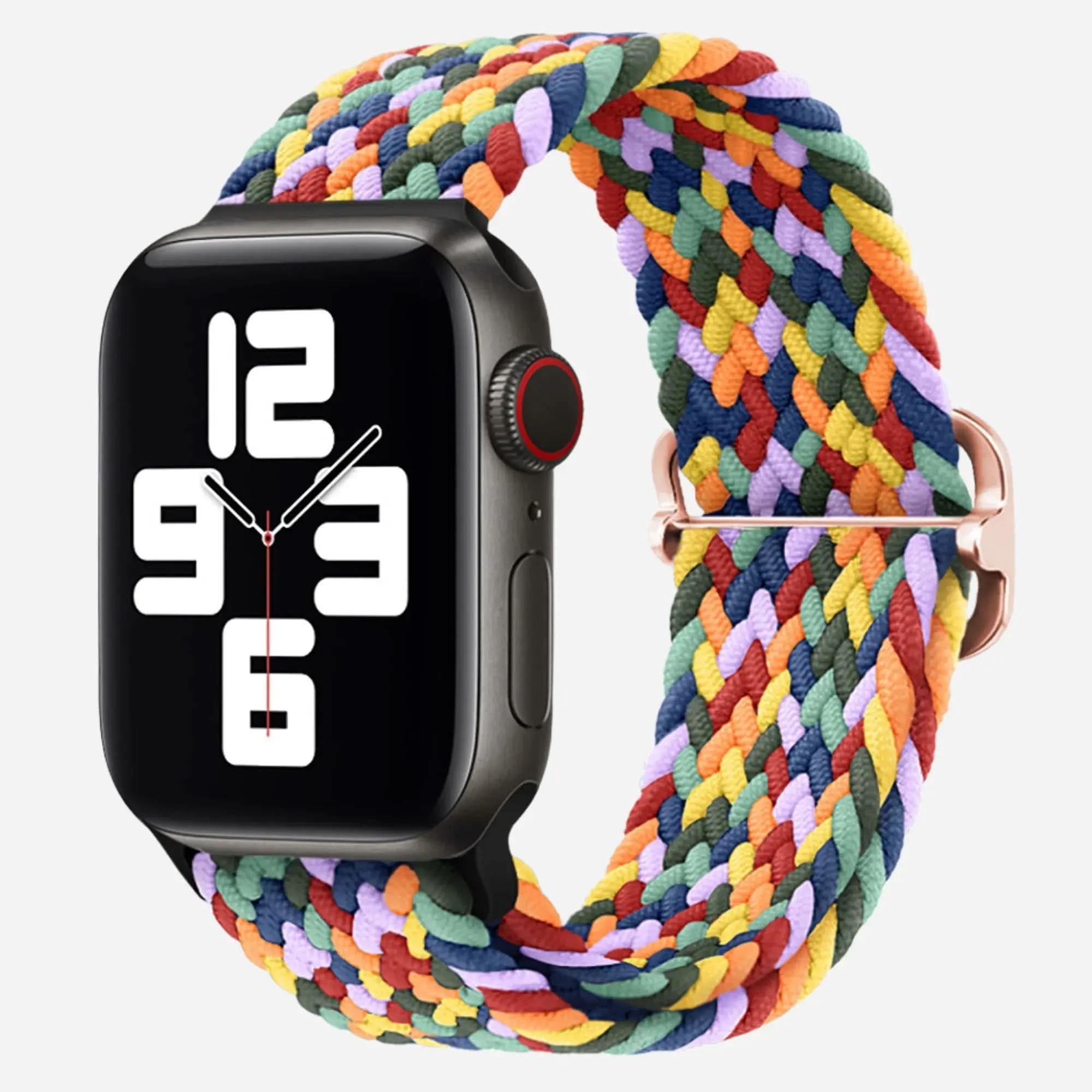 MillesTECband Apple Watch geflochtenes Flex Loop Multicolor Armband - MillesTEC