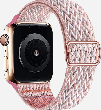 MillesTECband W Texture Nylon Apple Watch Armband Elastisches Band - 42/41/40/38 mm - Roségold MillesTEC